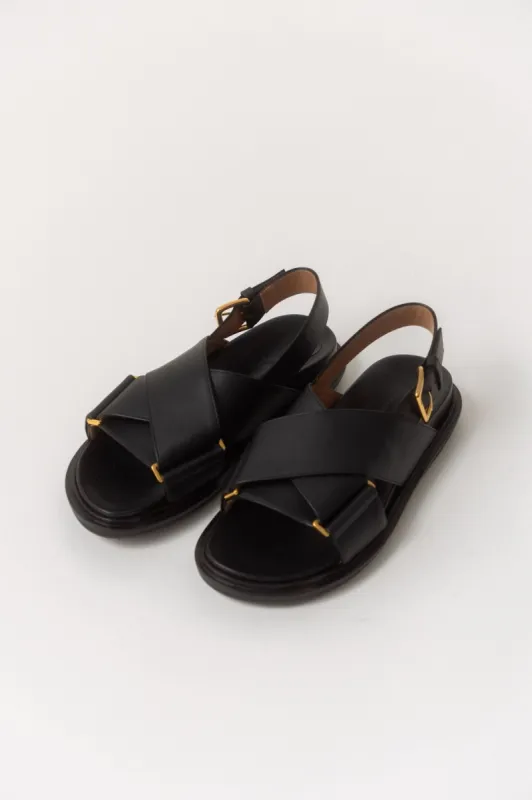 Marni Black Fusbett Sandal sold by Bessette