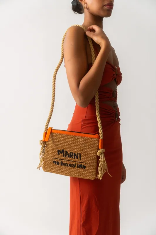 Marni Marni x No Vacancy Inn Logo Embroidered Crossbody Bag sold by Bessette