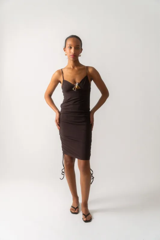 Ruched Cutout Midi Dress sold by Bessette