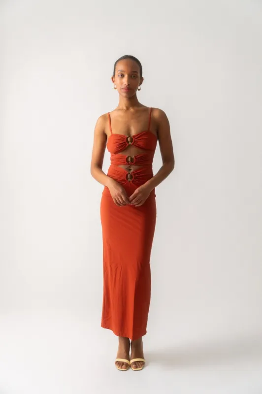Christopher Esber Crystal Orbit Column Dress sold by Bessette