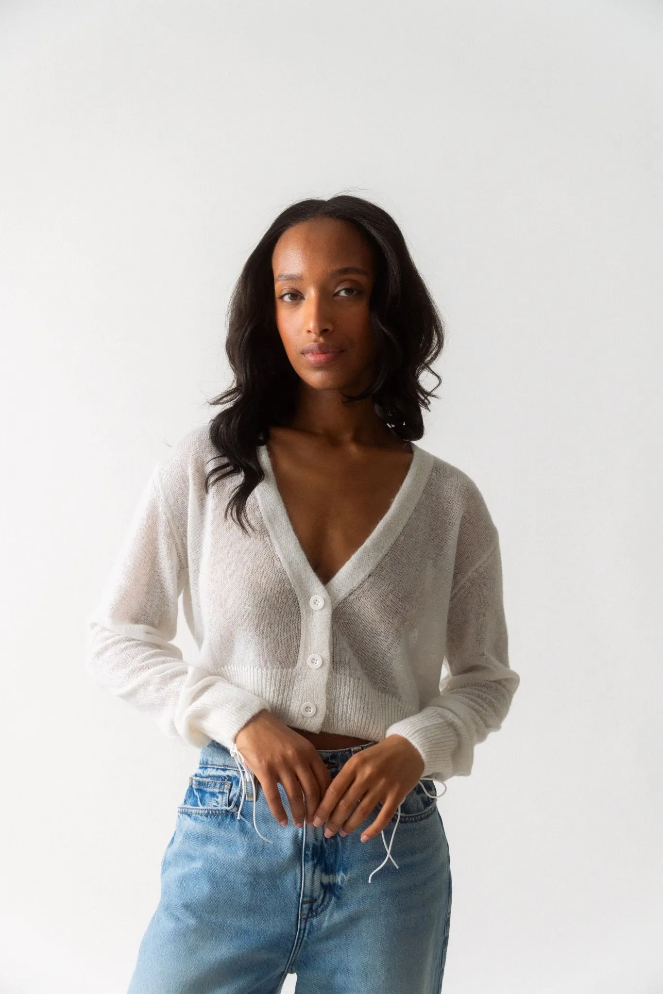 Vicki Cardigan White sold by Bessette product image thumbnail 5