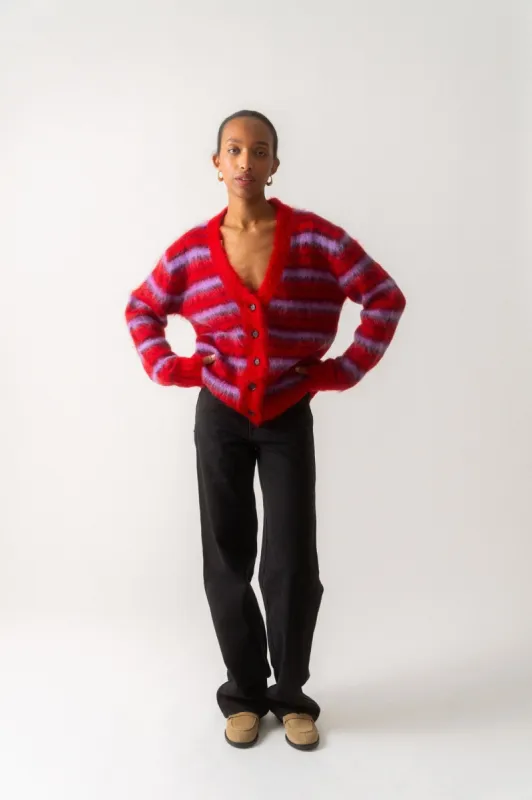 Marni Striped Mohair Cardigan (42 IT & 44 IT) sold by Bessette