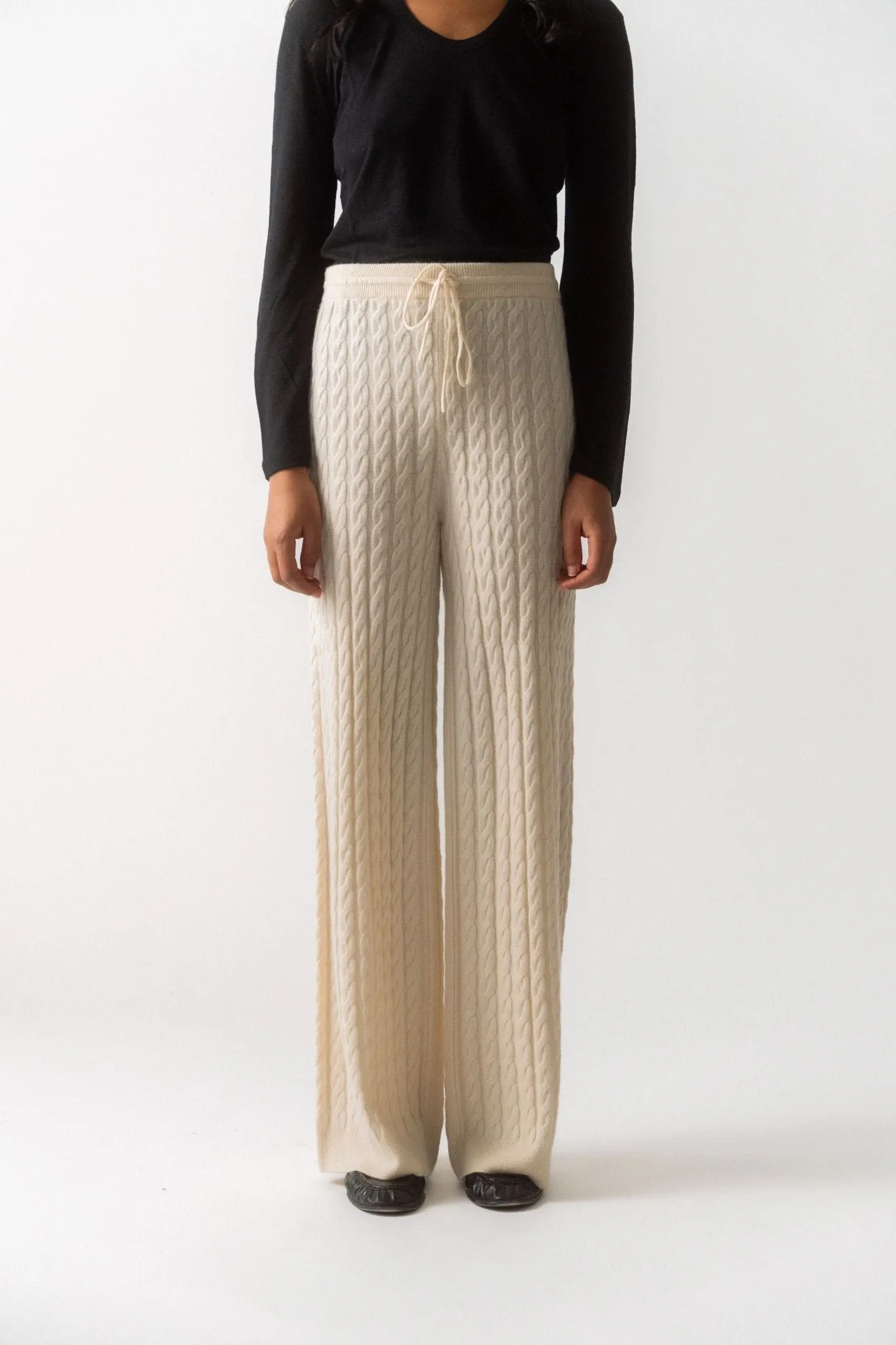 Toteme Cable-Knit Wool-Blend Wide-Leg Pants sold by Bessette product image thumbnail 2