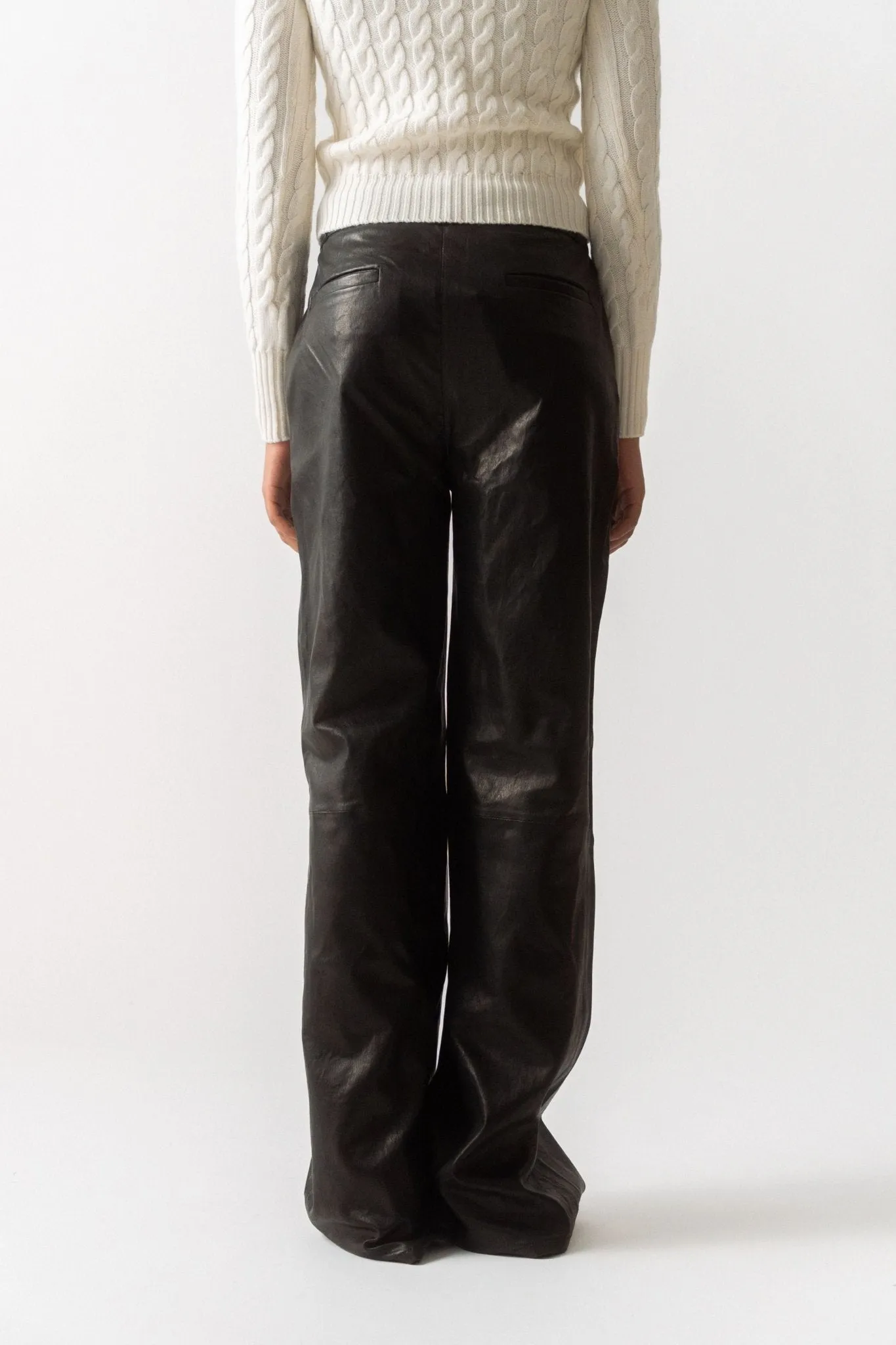 Frame Relaxed Leather Trouser - Black sold by Bessette product image thumbnail 2