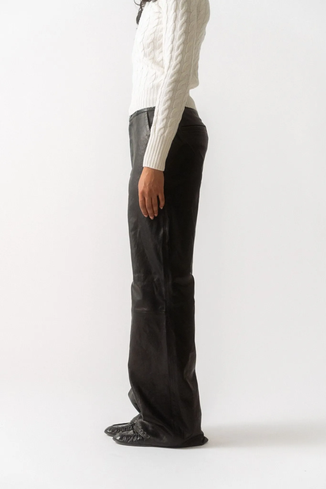 Frame Relaxed Leather Trouser - Black sold by Bessette product image thumbnail 3