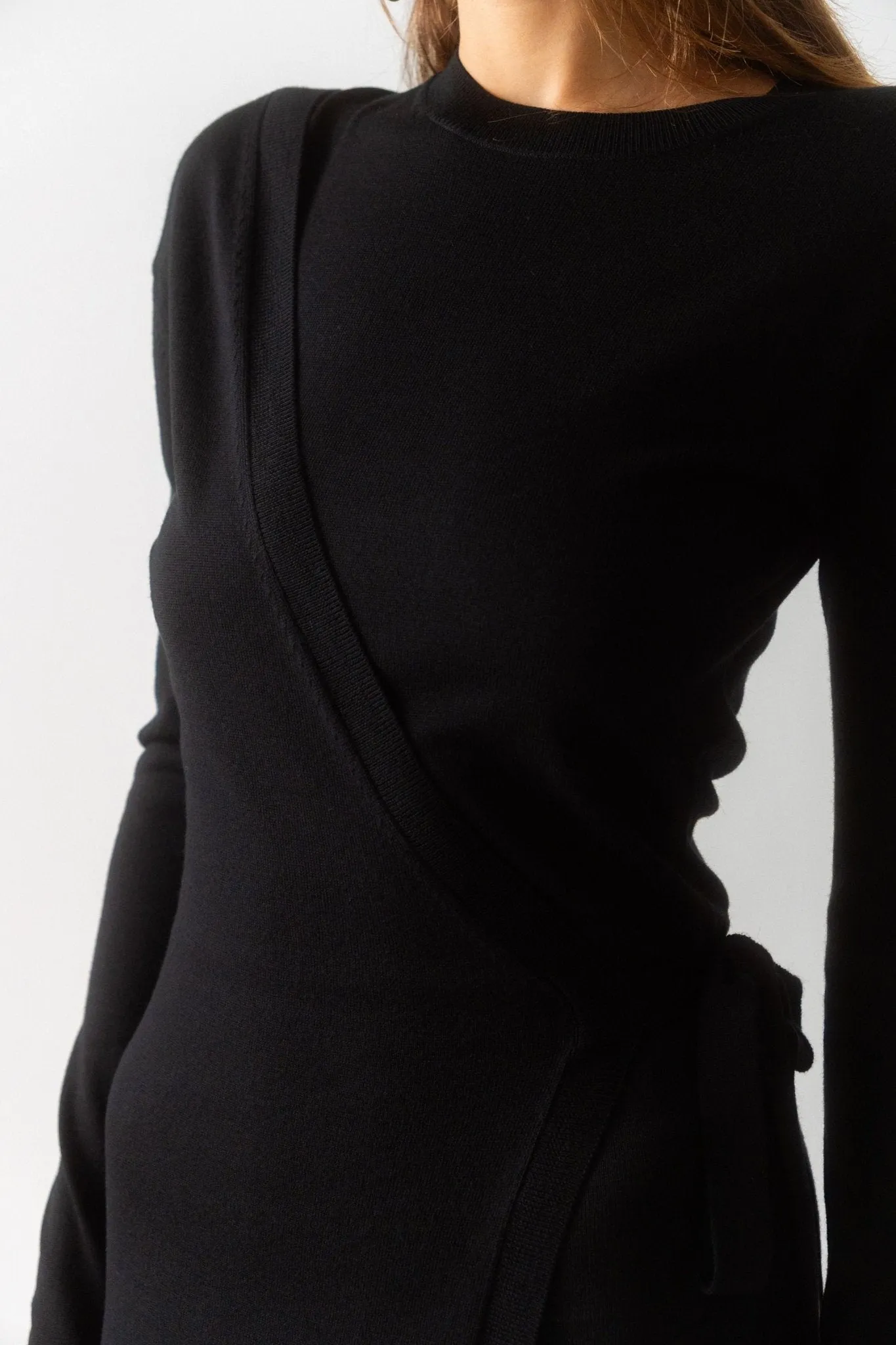 Toteme Knitted Merino Wrap Dress sold by Bessette product image thumbnail 4