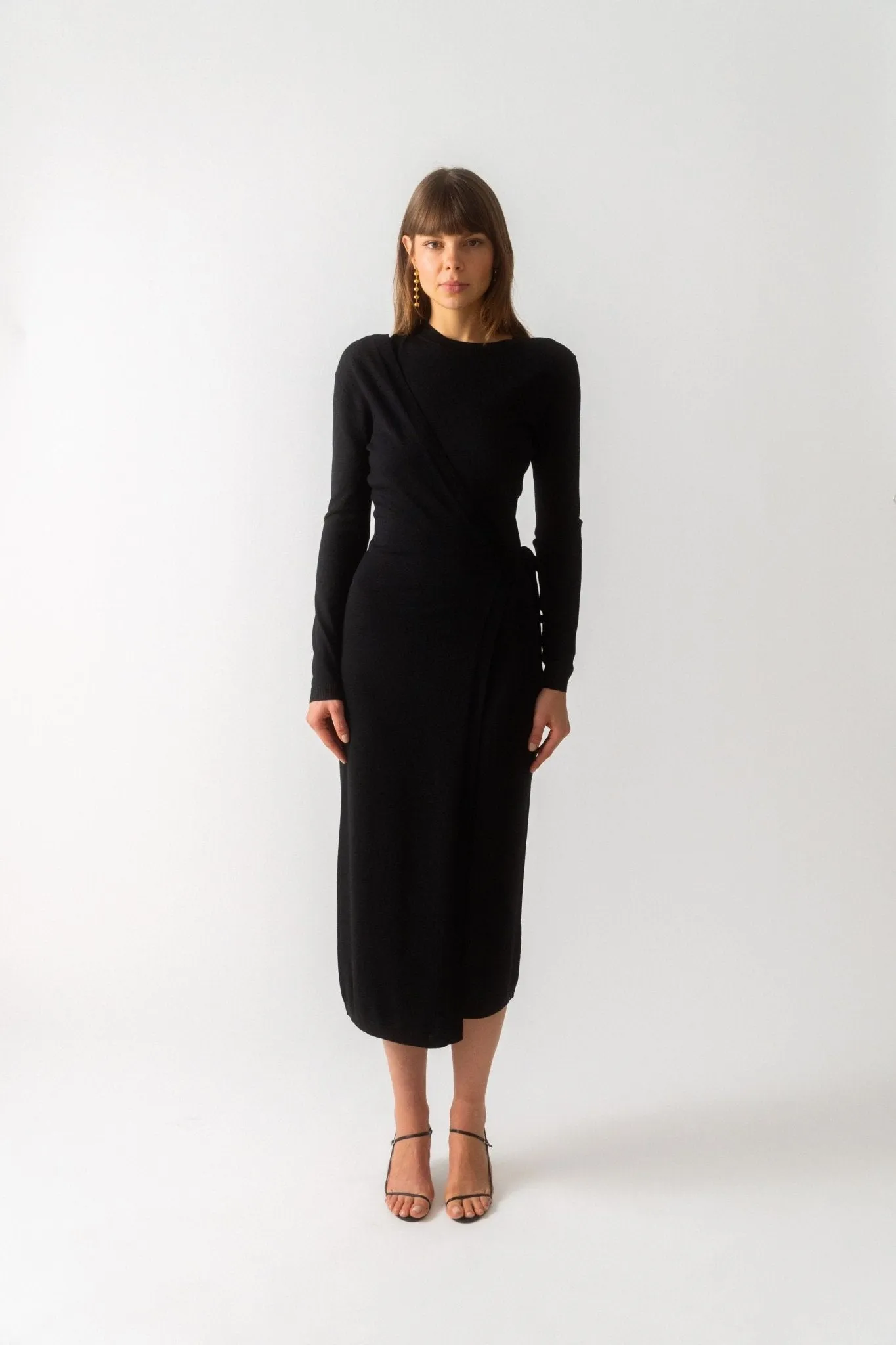 Toteme Knitted Merino Wrap Dress sold by Bessette