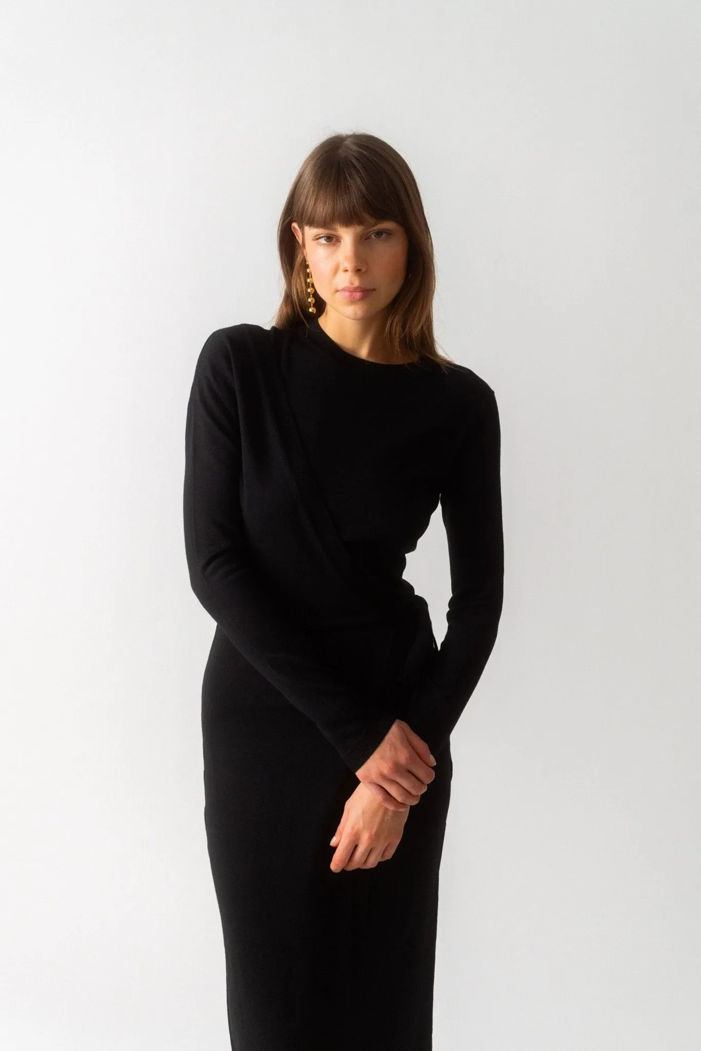 Toteme Knitted Merino Wrap Dress sold by Bessette product image thumbnail 5