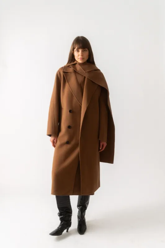Róhe Double-Faced Wool Scarf Coat sold by Bessette