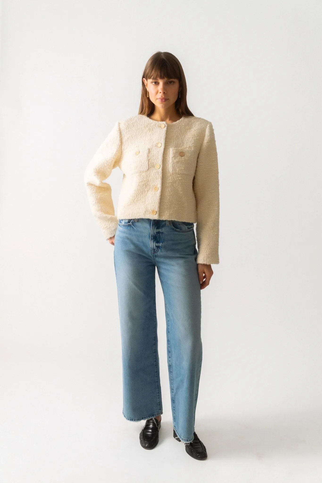 Frame Cropped Button Front Jacket sold by Bessette product image thumbnail 3