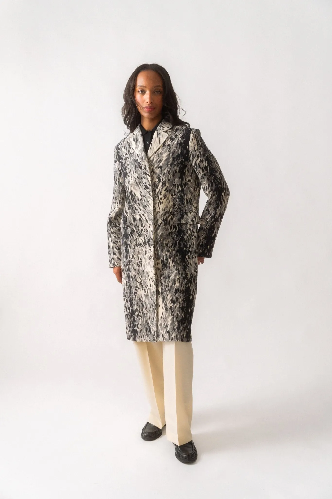 Toteme Petite Fur-Print Coat sold by Bessette