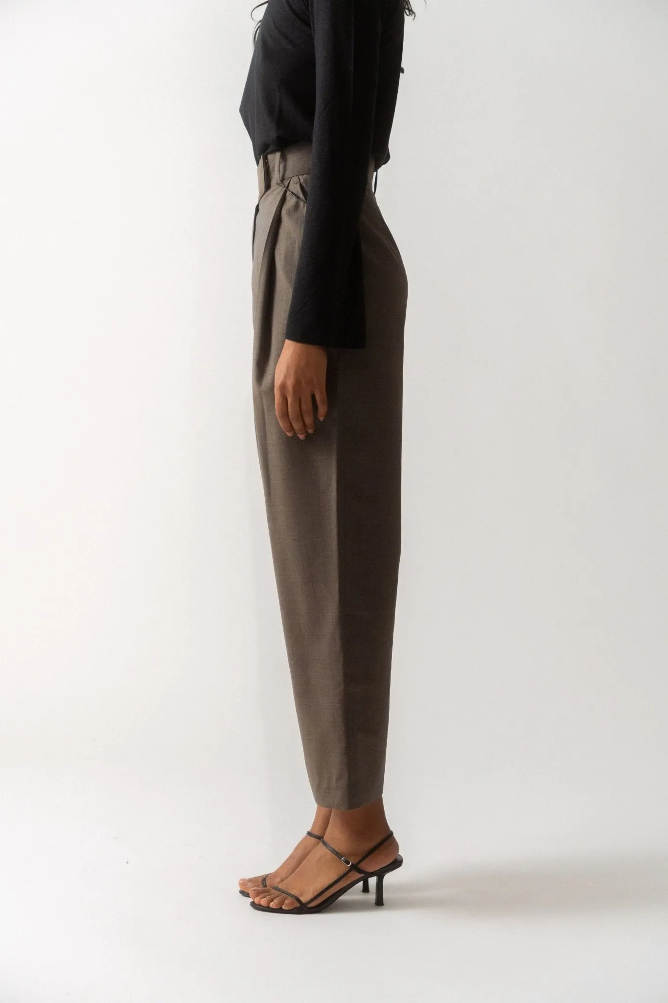 Deep Pleat Wool Trousers sold by Bessette product image thumbnail 2