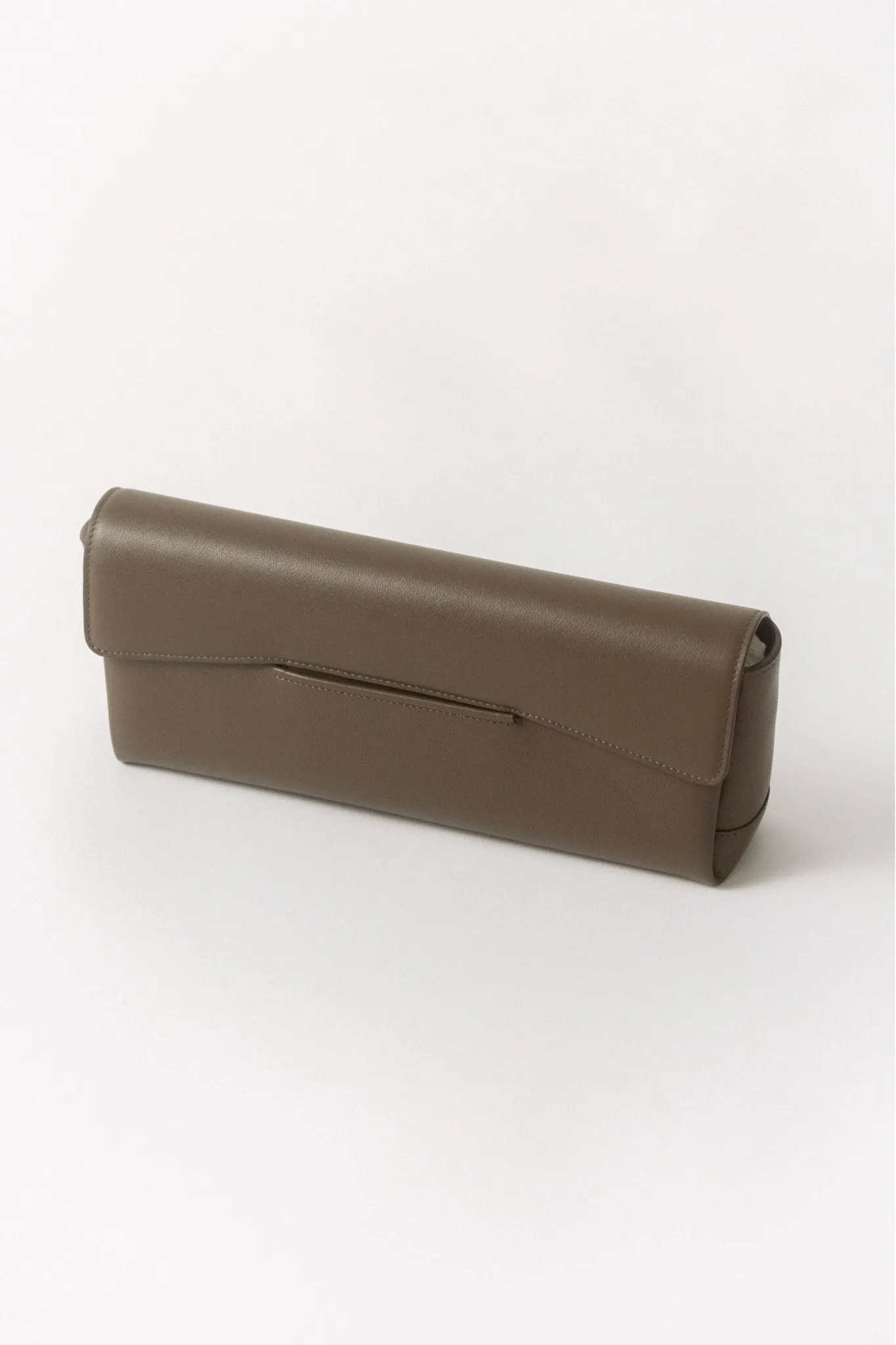 Toteme Soft T-Clutch Khaki sold by Bessette
