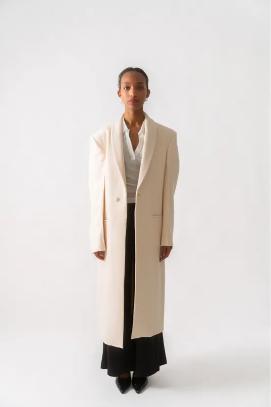 Róhe Tuxedo Dense Wool Blend Coat sold by Bessette