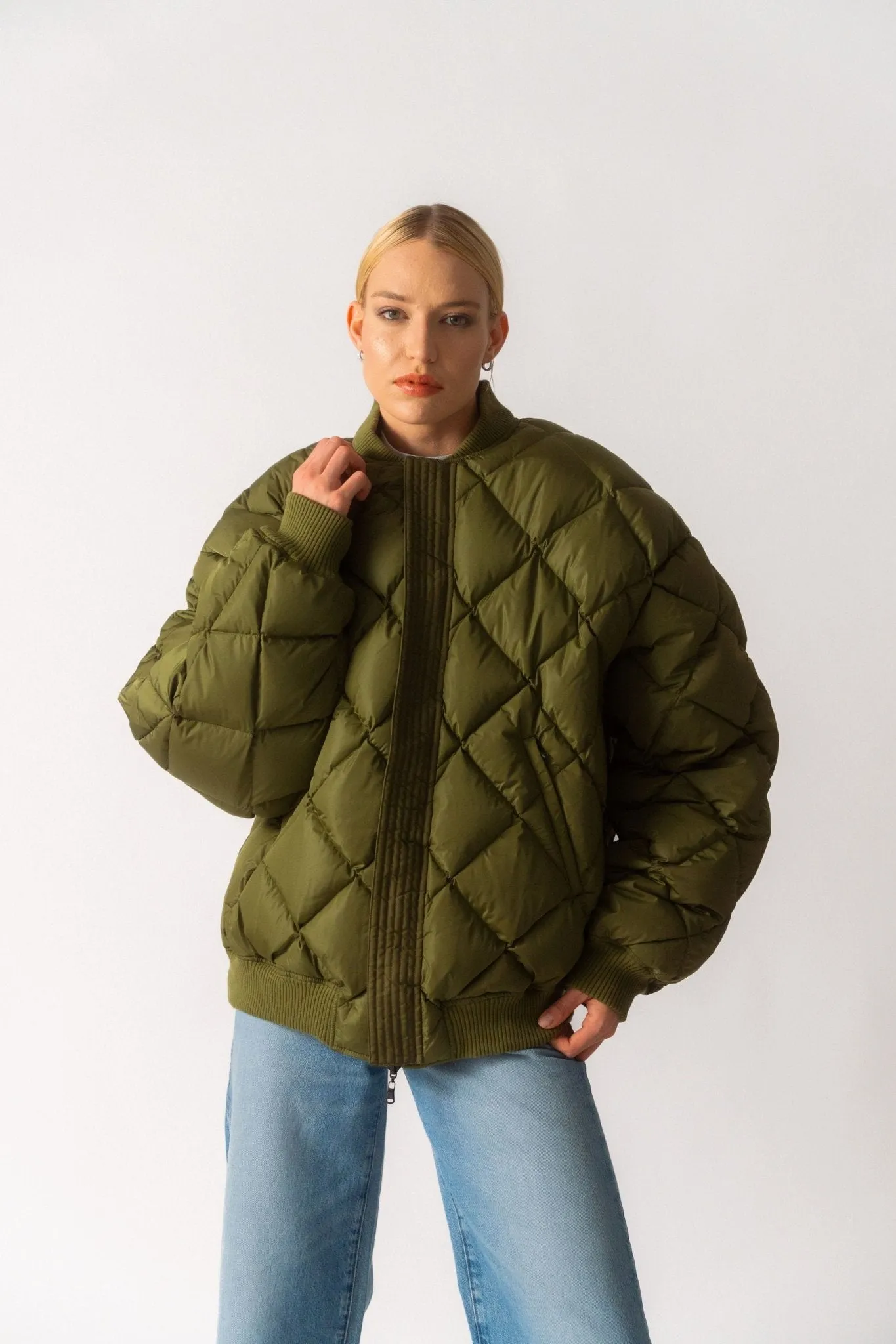 Reversible Quilted Bomber Jacket sold by Bessette product image thumbnail 3