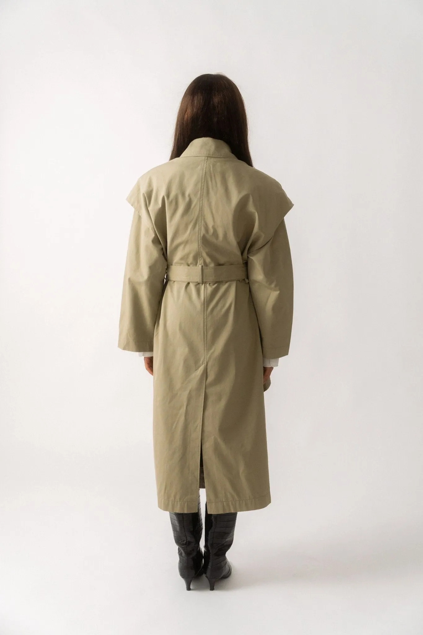 Toteme Layered Cotton Cupro Trench (36 DK & 38 DK) sold by Bessette product image thumbnail 4