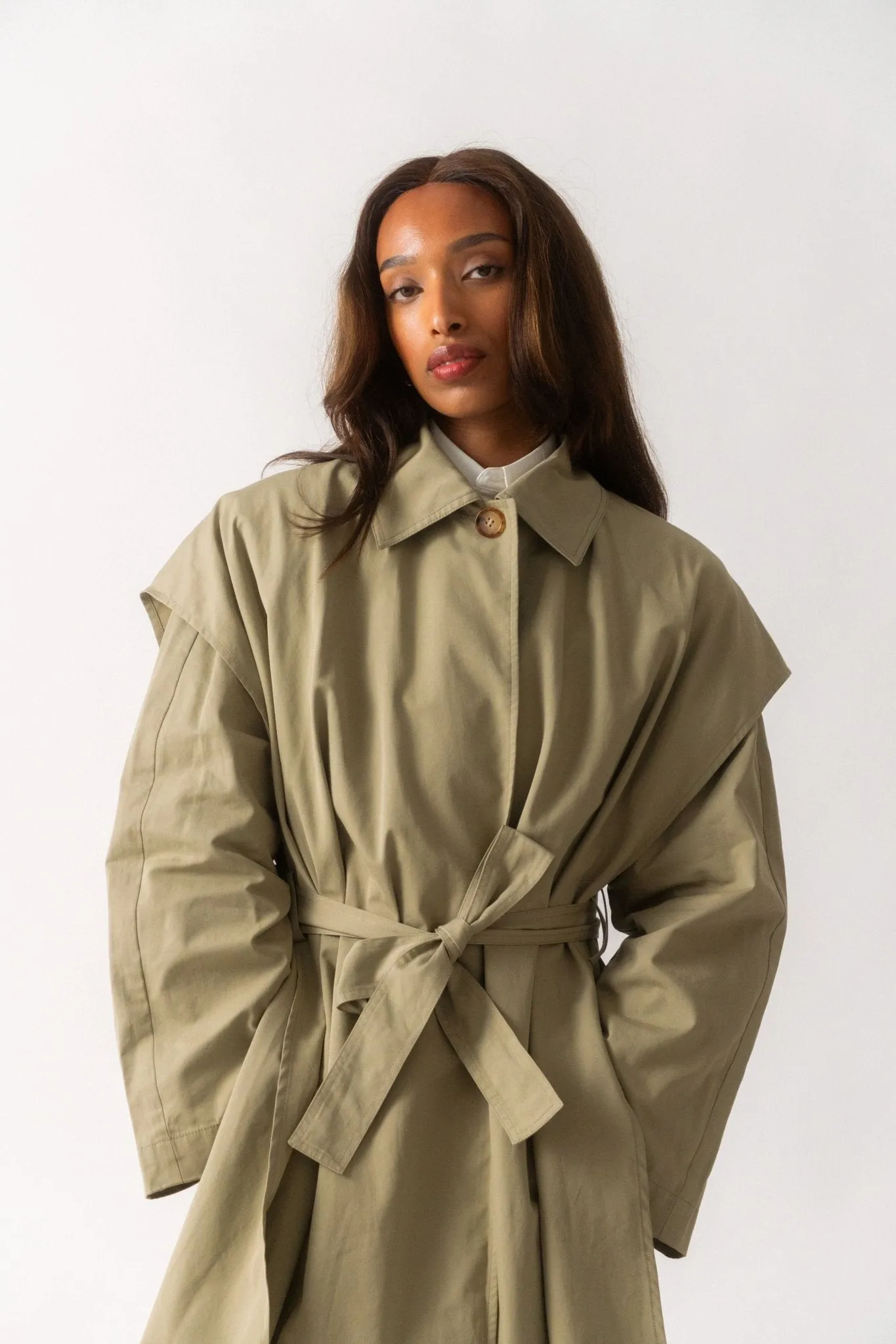 Toteme Layered Cotton Cupro Trench (36 DK & 38 DK) sold by Bessette product image thumbnail 2