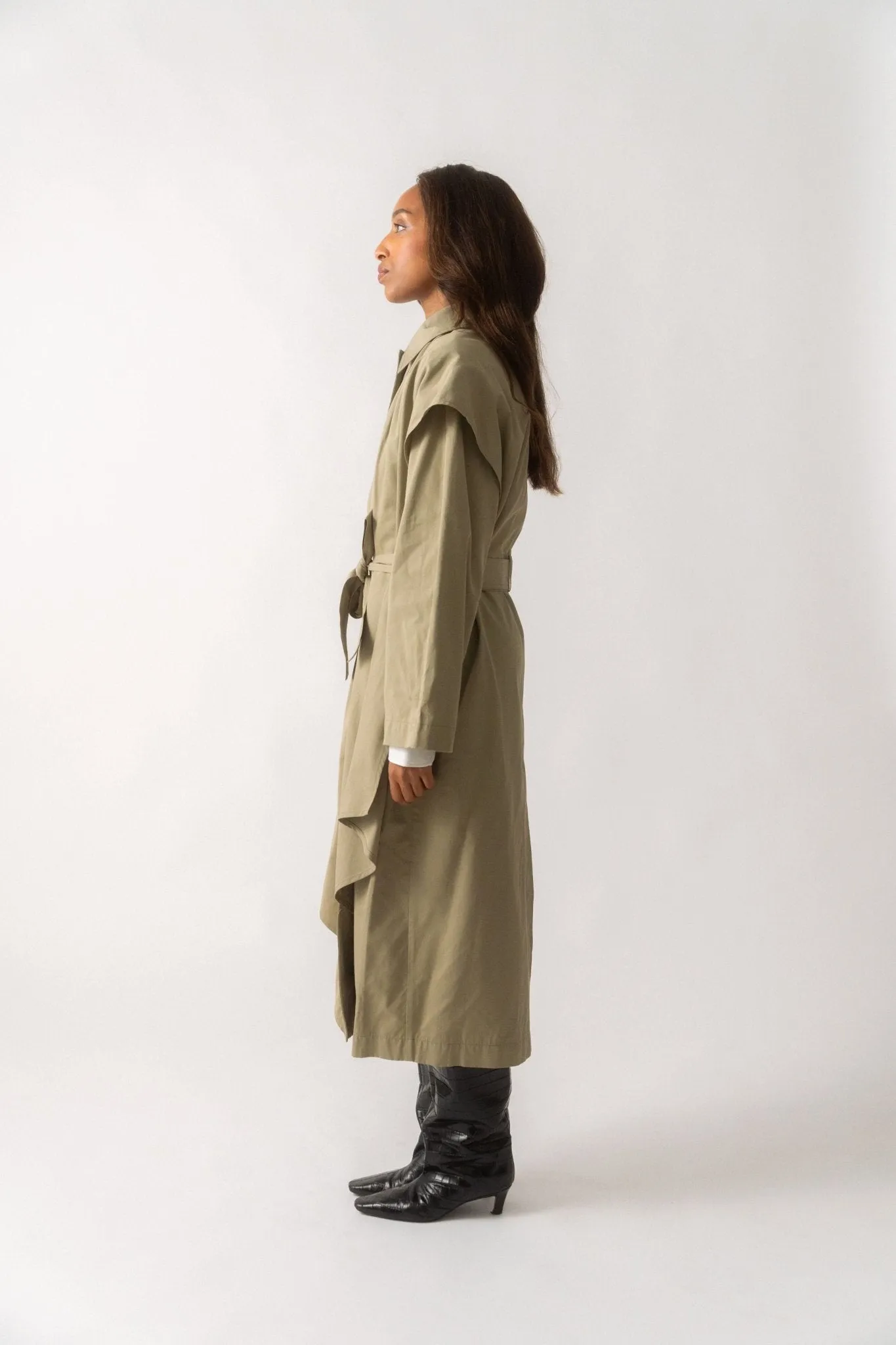 Toteme Layered Cotton Cupro Trench (36 DK & 38 DK) sold by Bessette product image thumbnail 3