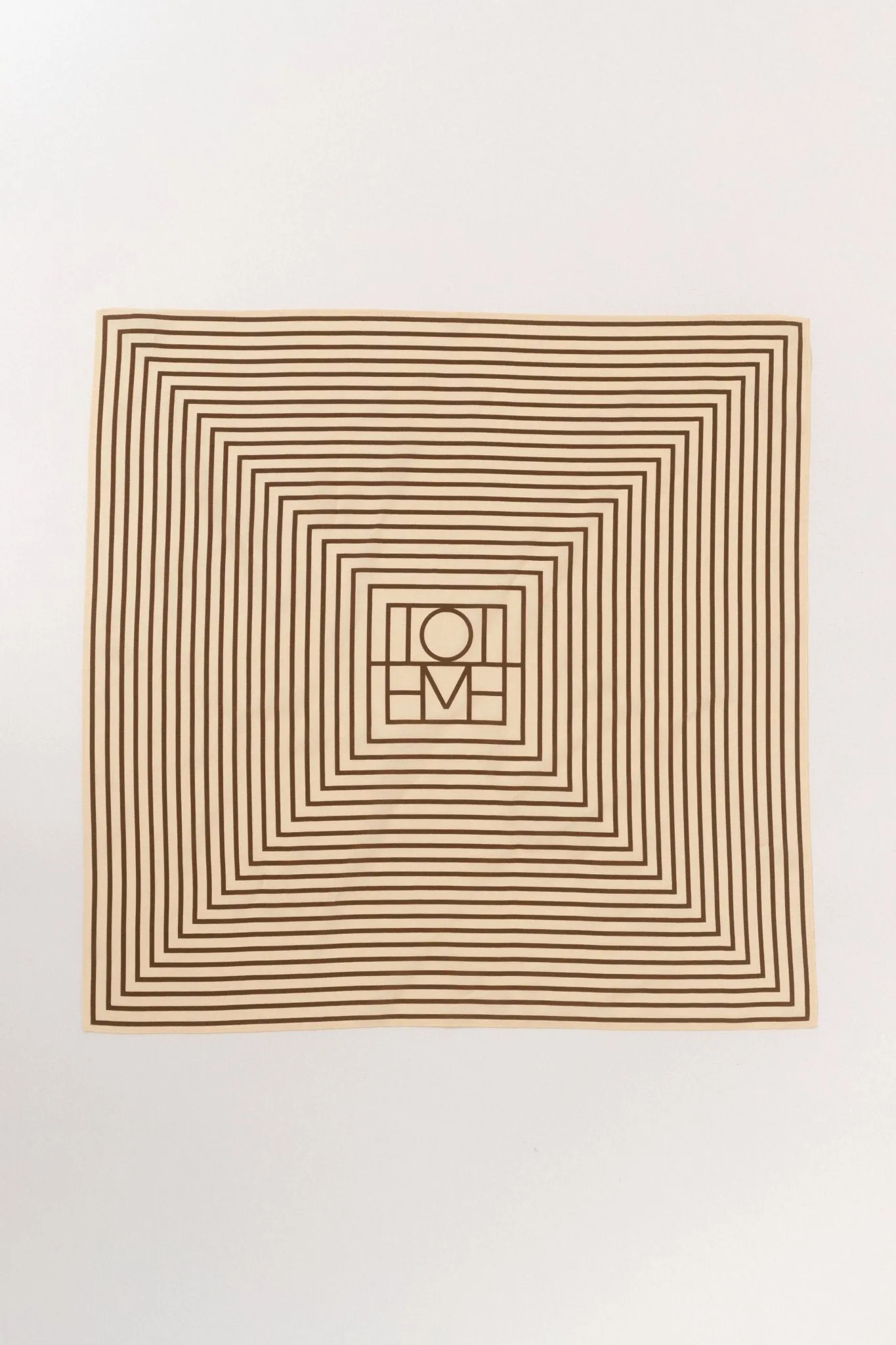 Toteme Centered Monogram Silk Scarf Beige sold by Bessette product image thumbnail 2