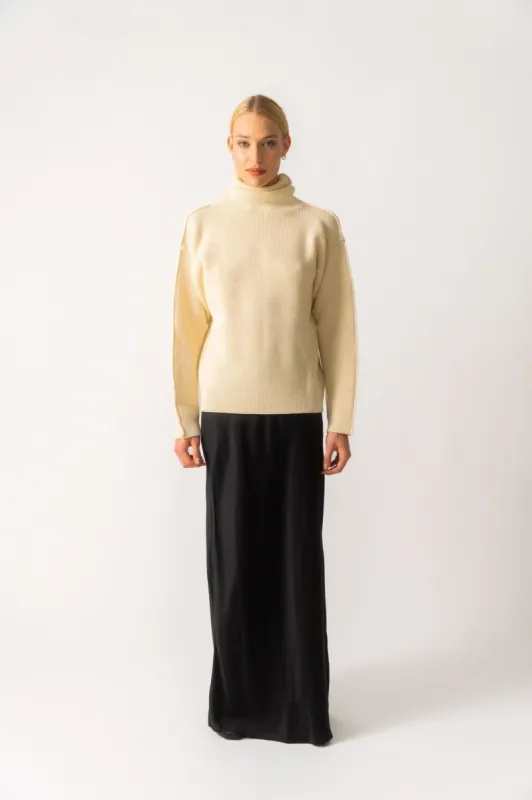 Róhe Long Satin Skirt sold by Bessette