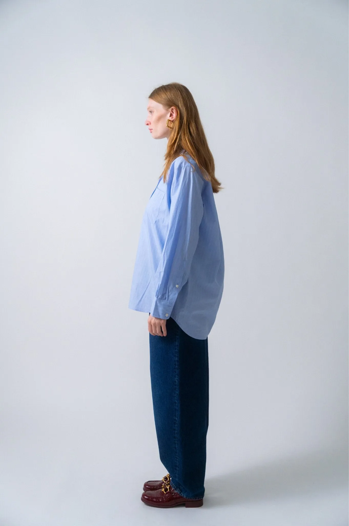 Frame The Borrowed Pocket Shirt Chambray Blue sold by Bessette product image thumbnail 3