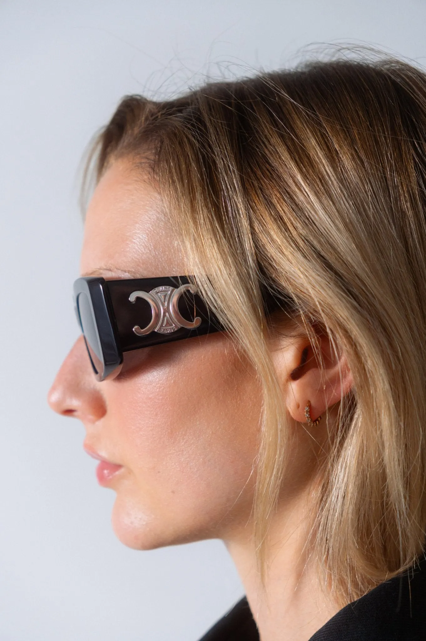 Celine Triomphe Oversized Square-Frame Sunglasses sold by Bessette