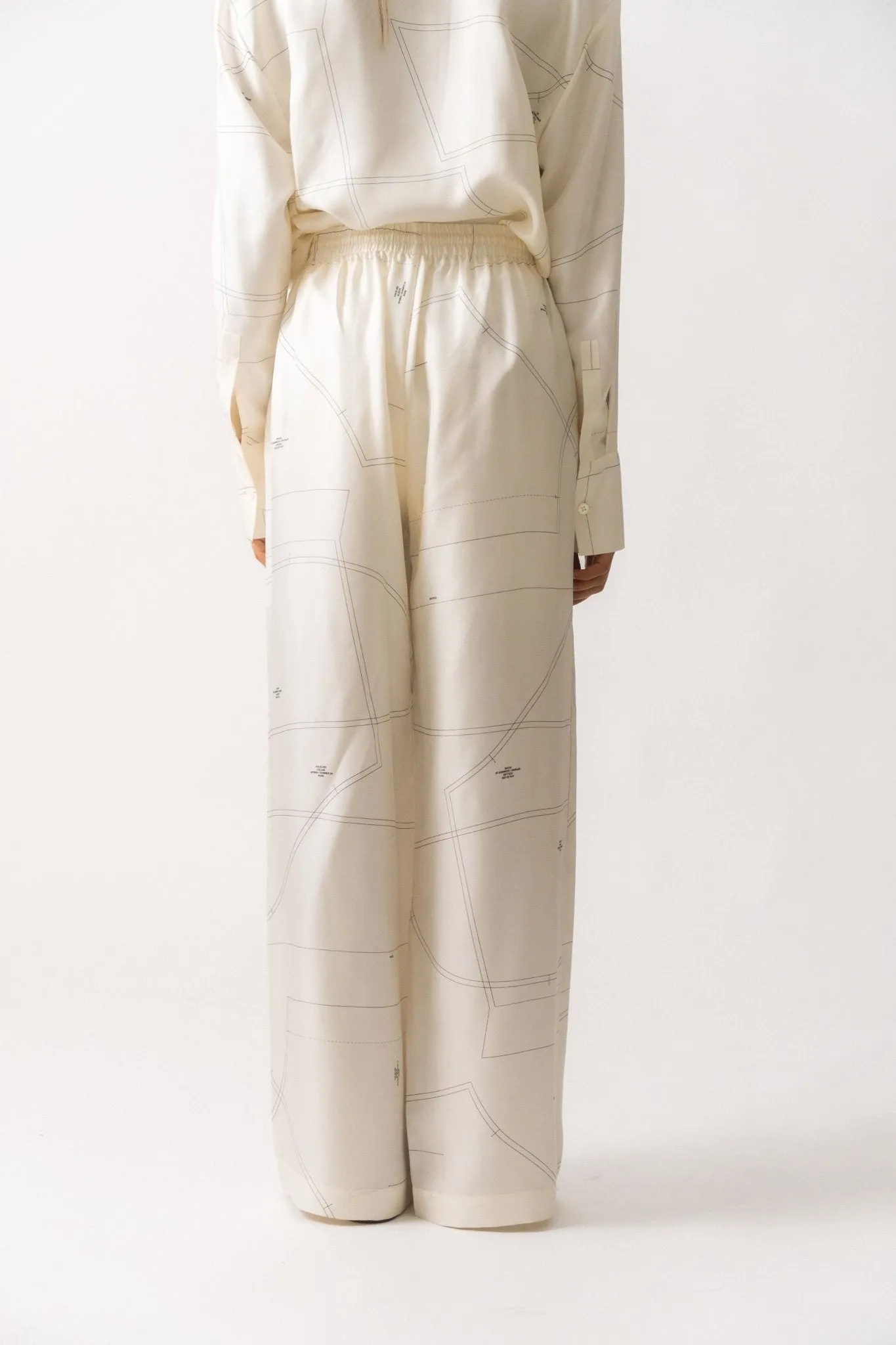 Wide Leg Printed Silk Trousers sold by Bessette product image thumbnail 4