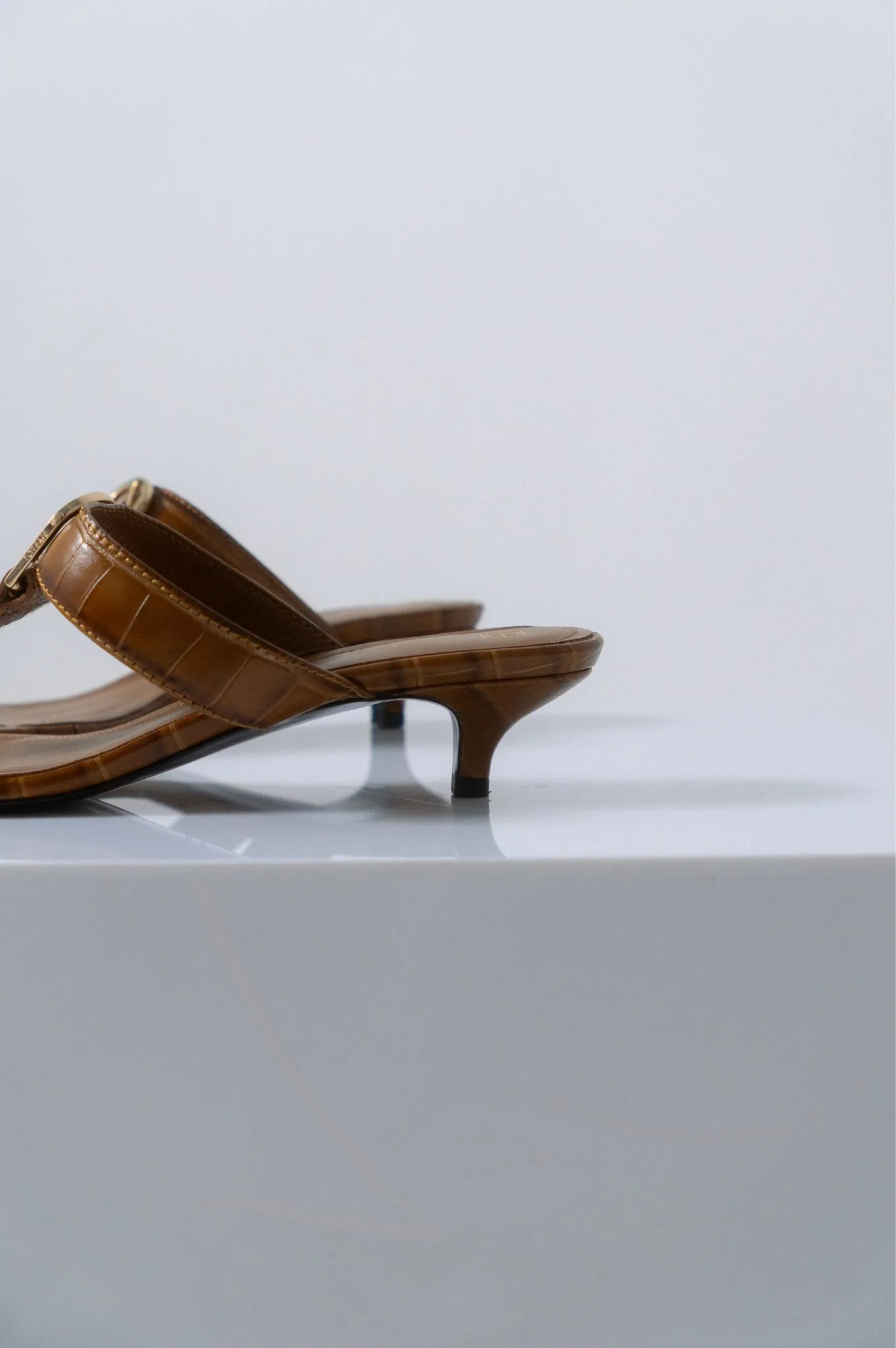 Toteme Croc-Effect Belted Leather Sandals (40 EU) sold by Bessette product image thumbnail 4