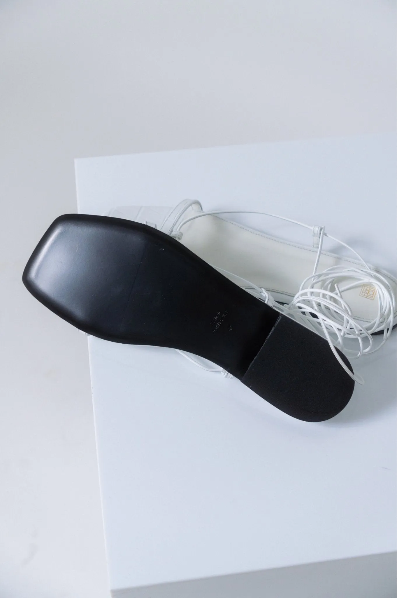 Toteme Croc-Effect Leather Lace-Up Sandals (41 EU) sold by Bessette product image thumbnail 3