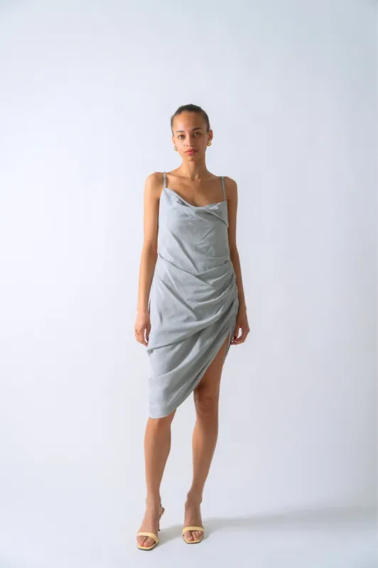 Jacquemus La Robe Saudade Grey Dress sold by Bessette