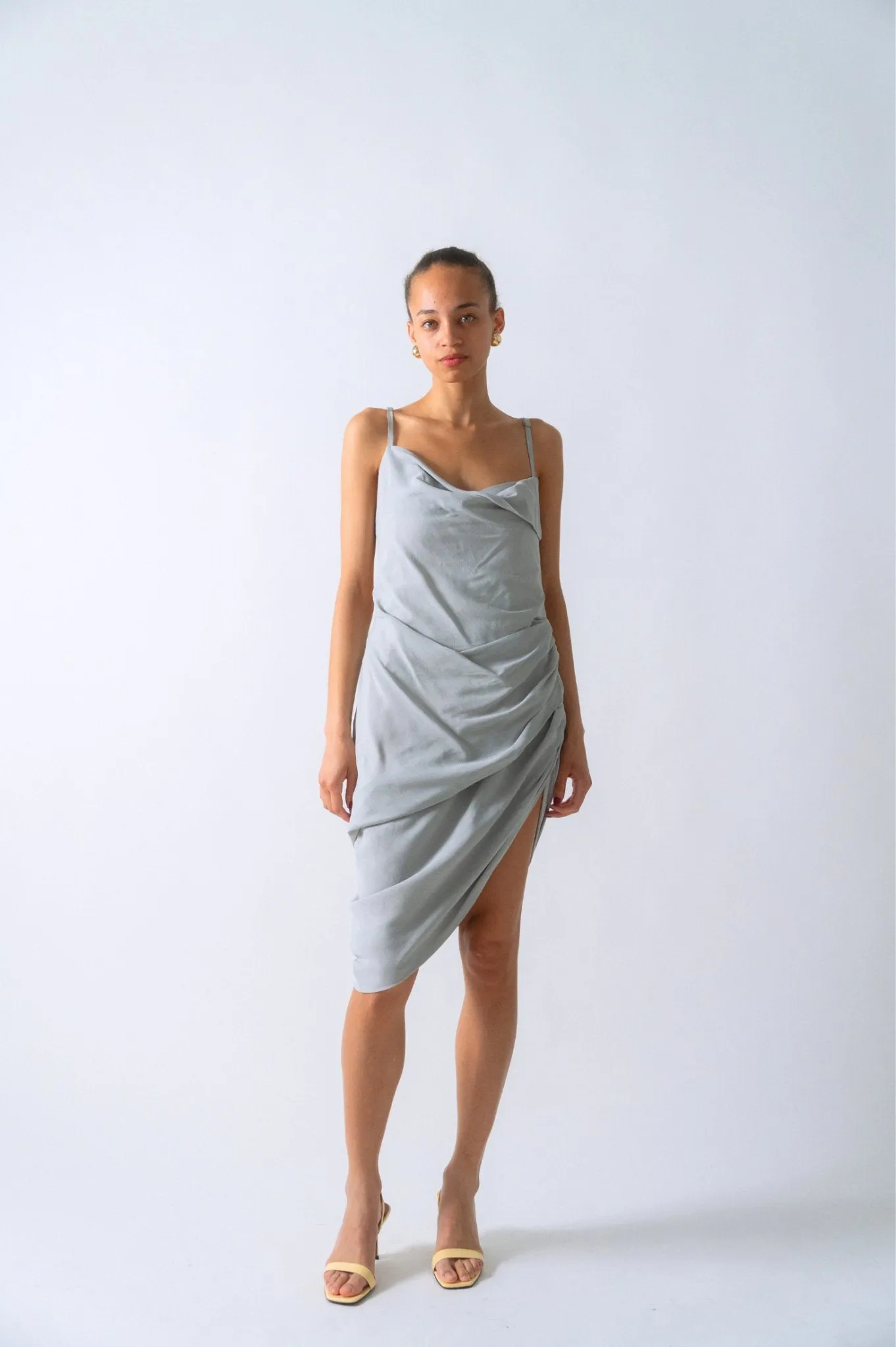 Jacquemus La Robe Saudade Grey Dress sold by Bessette