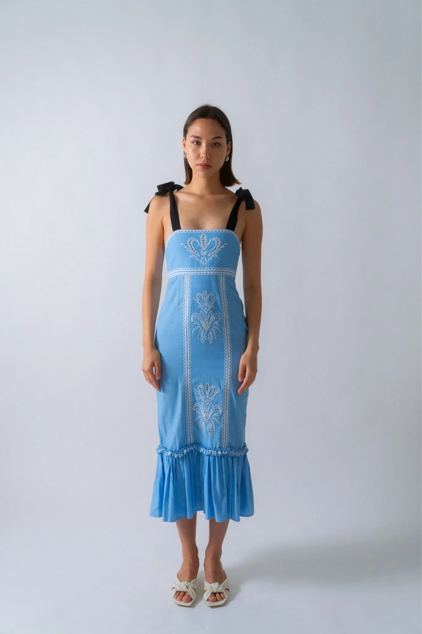 Lug Von Siga Greta Broderie-Anglaise Cotton Midi Dress sold by Bessette