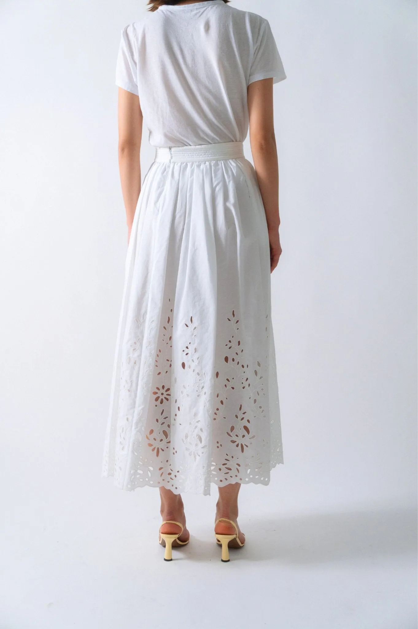 Chloé Broderie Anglaise Cotton Midi Skirt sold by Bessette product image thumbnail 2