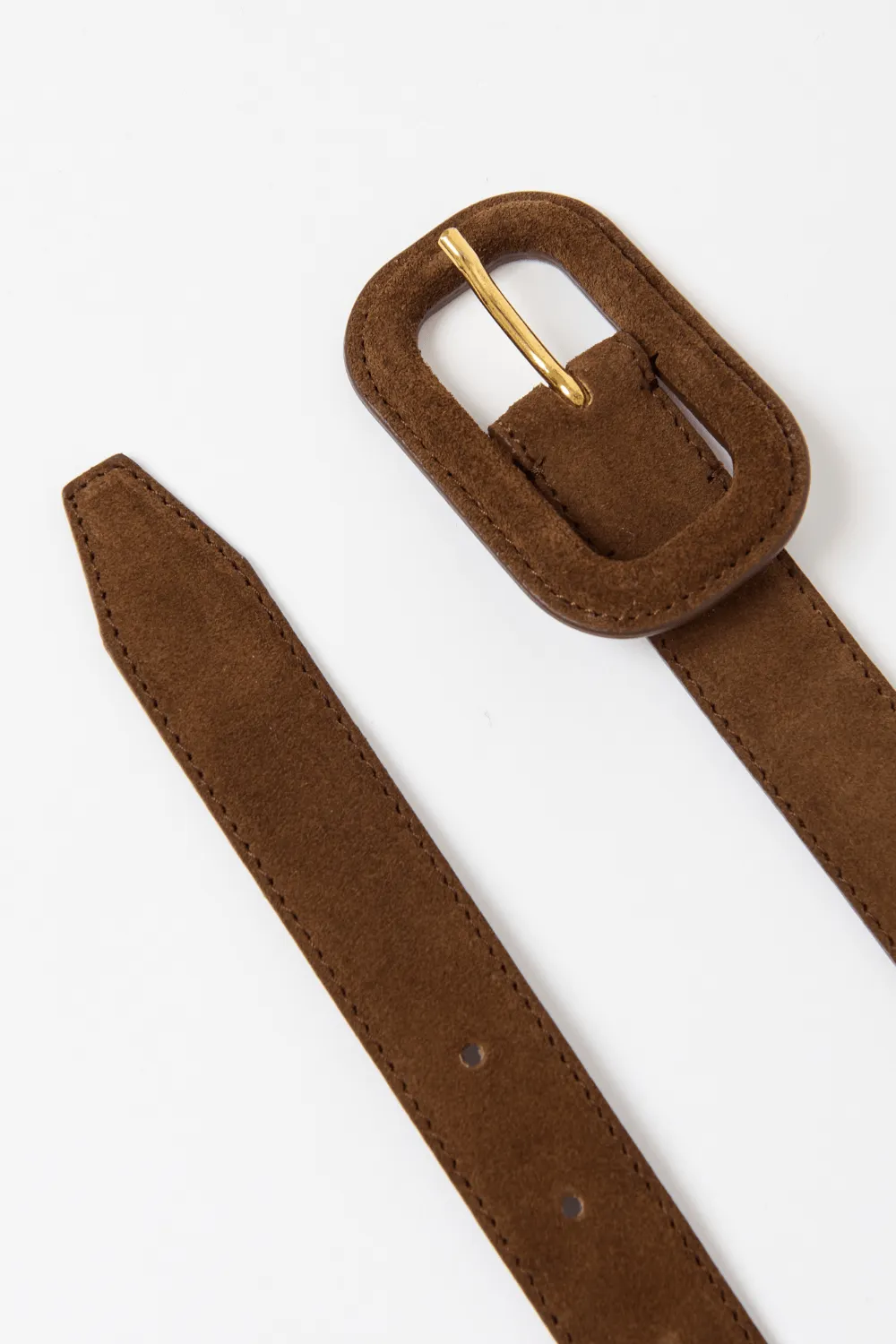 Slim Covered Buckle Suede Belt sold by Bessette product image thumbnail 3