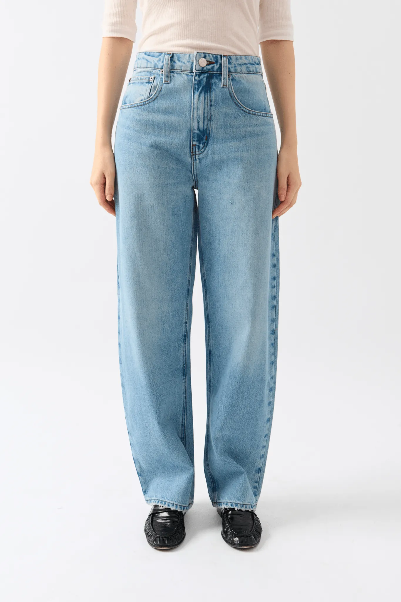 Long Barrel Leg Denim sold by Bessette