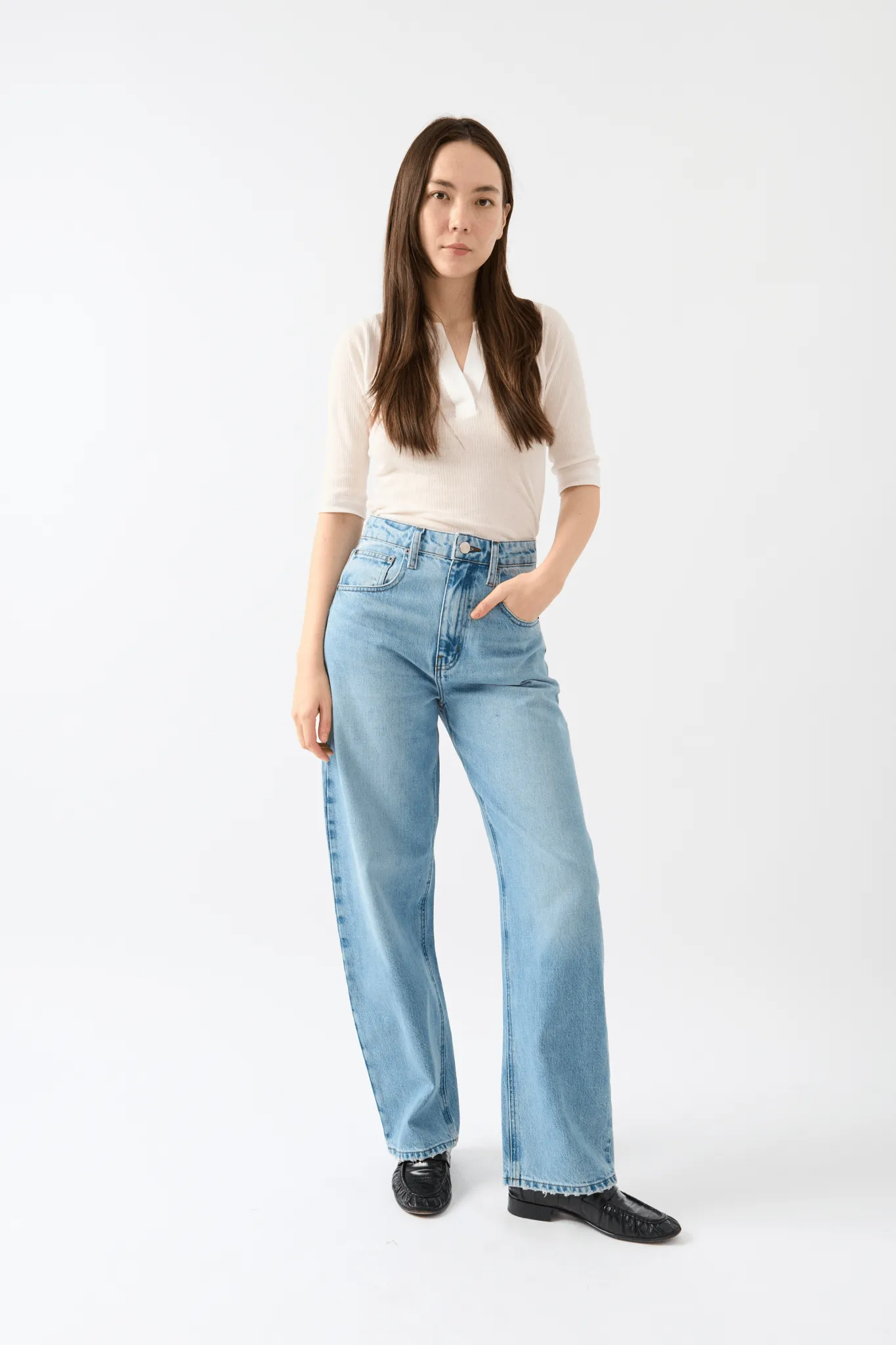 Long Barrel Leg Denim sold by Bessette product image thumbnail 2