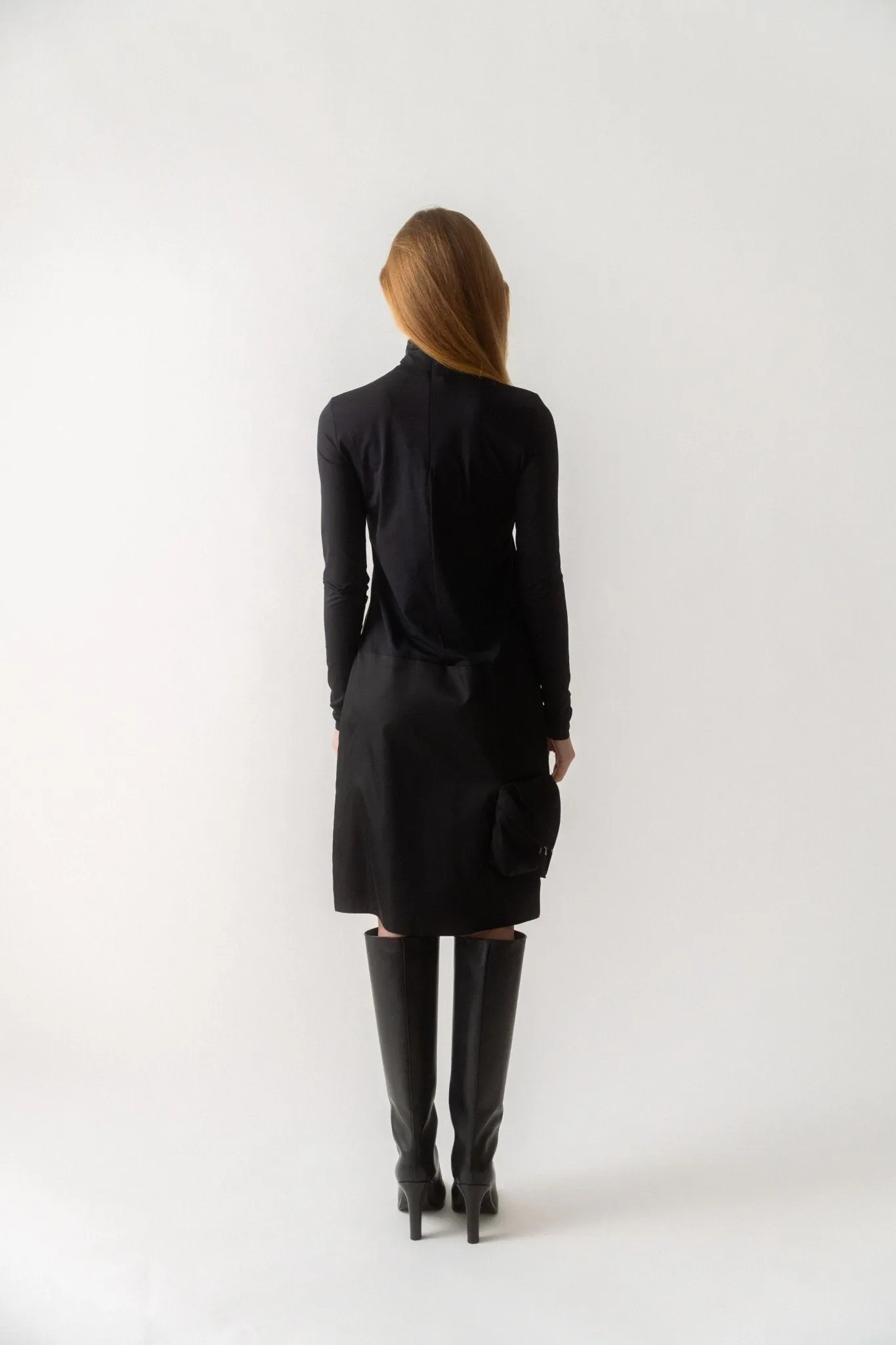 Prada Re-Nylon and Jersey Turtleneck Dress sold by Bessette product image thumbnail 3