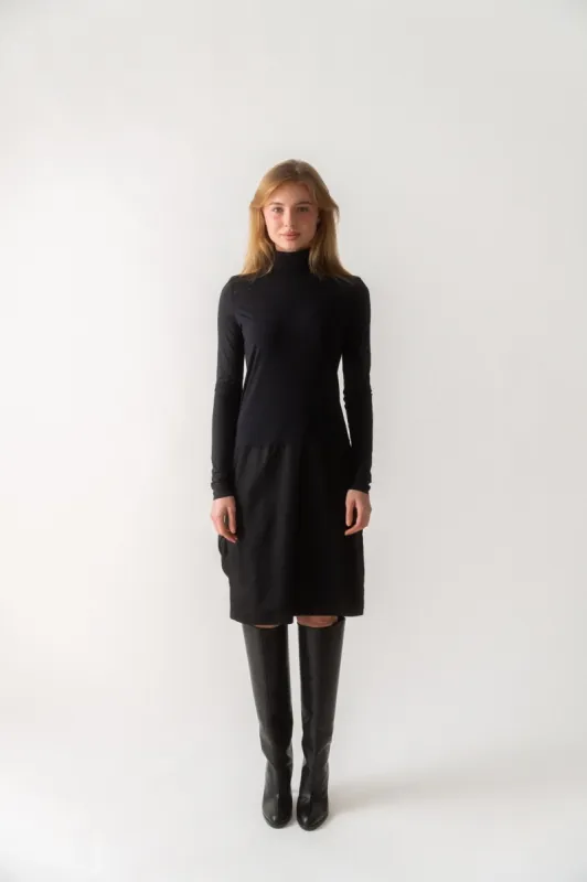 Prada Re-Nylon and Jersey Turtleneck Dress sold by Bessette