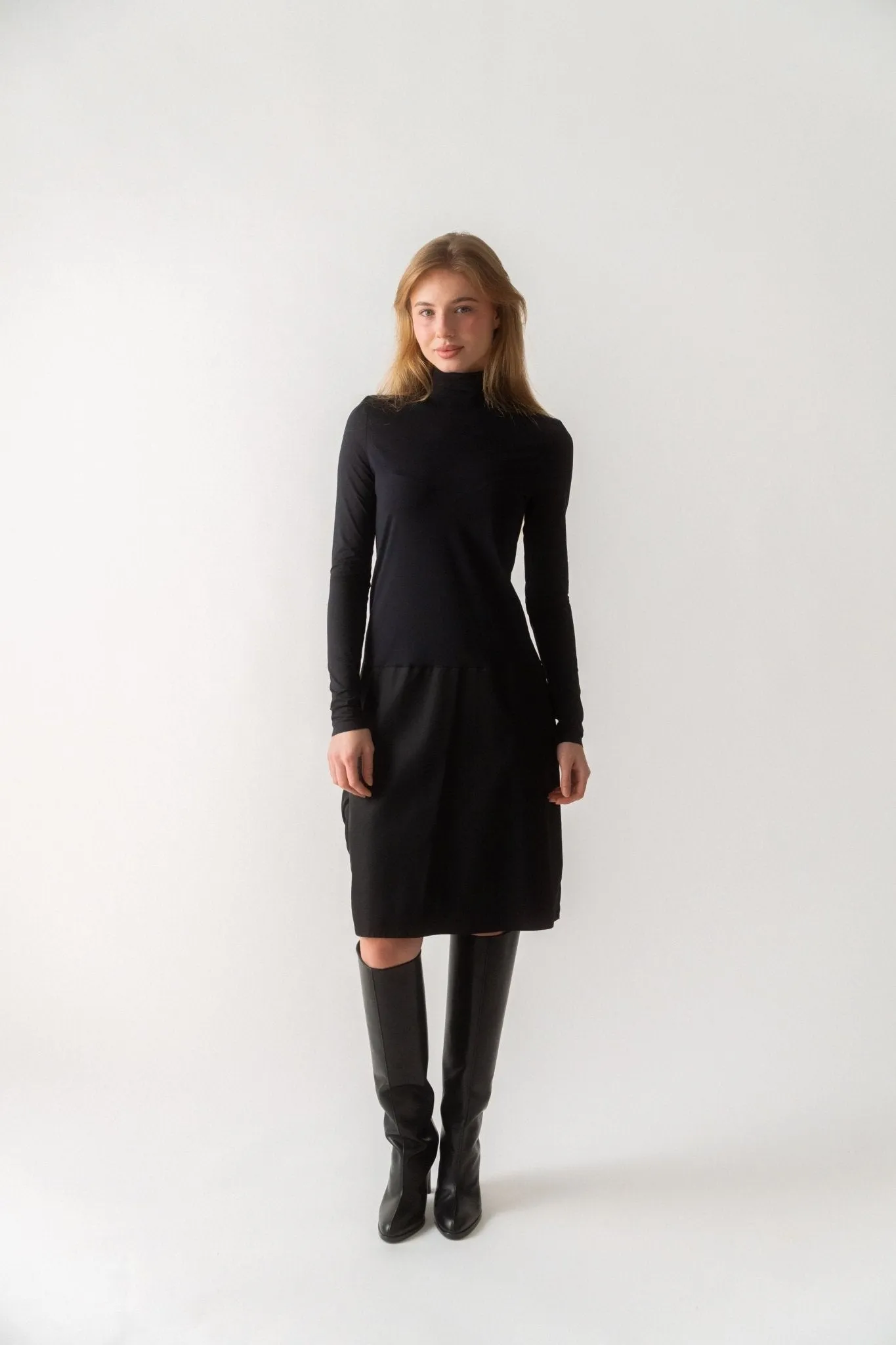 Prada Re-Nylon and Jersey Turtleneck Dress sold by Bessette product image thumbnail 2