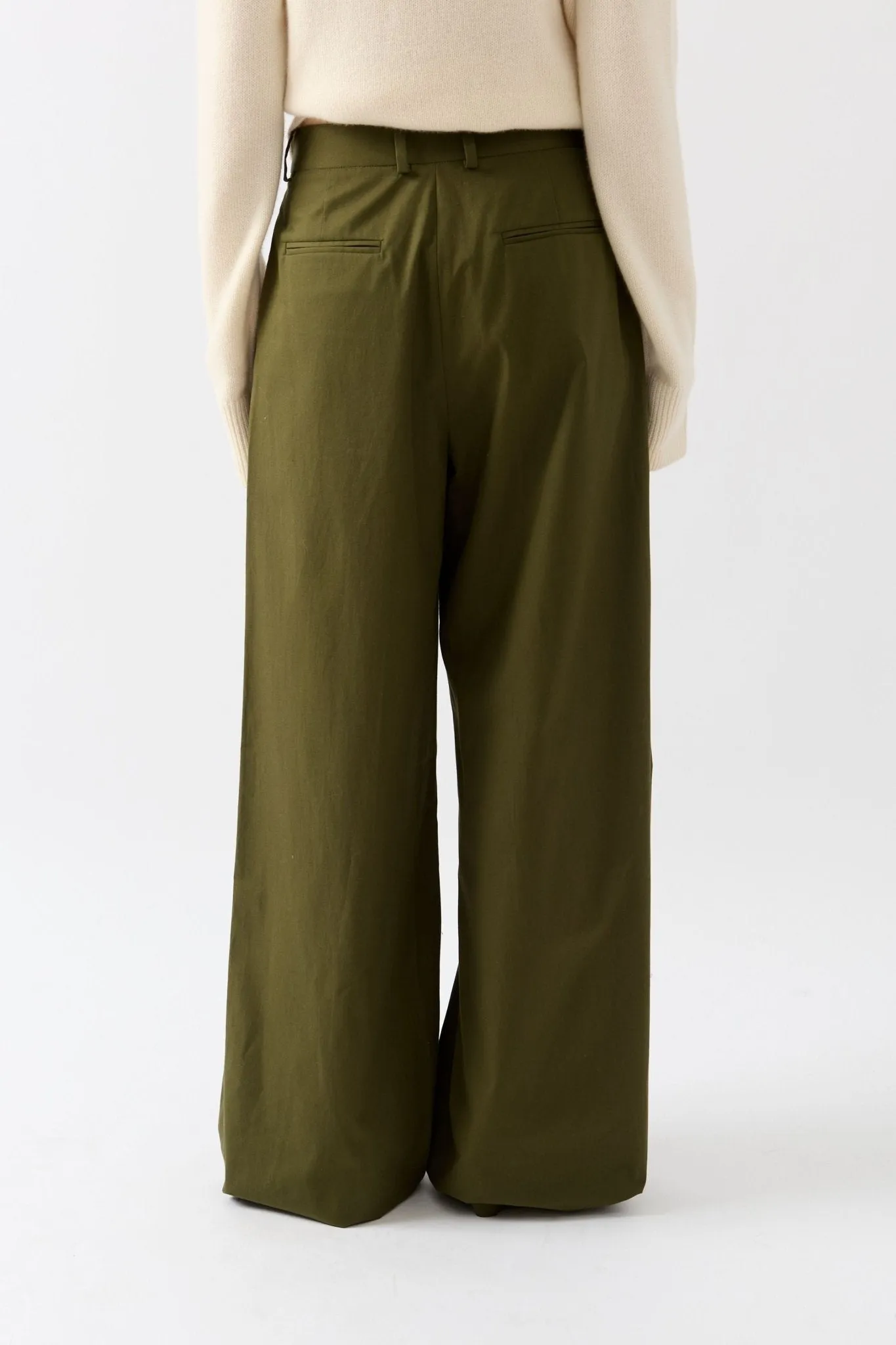 Pleated Wide Leg Pant In Surplus sold by Bessette product image thumbnail 2