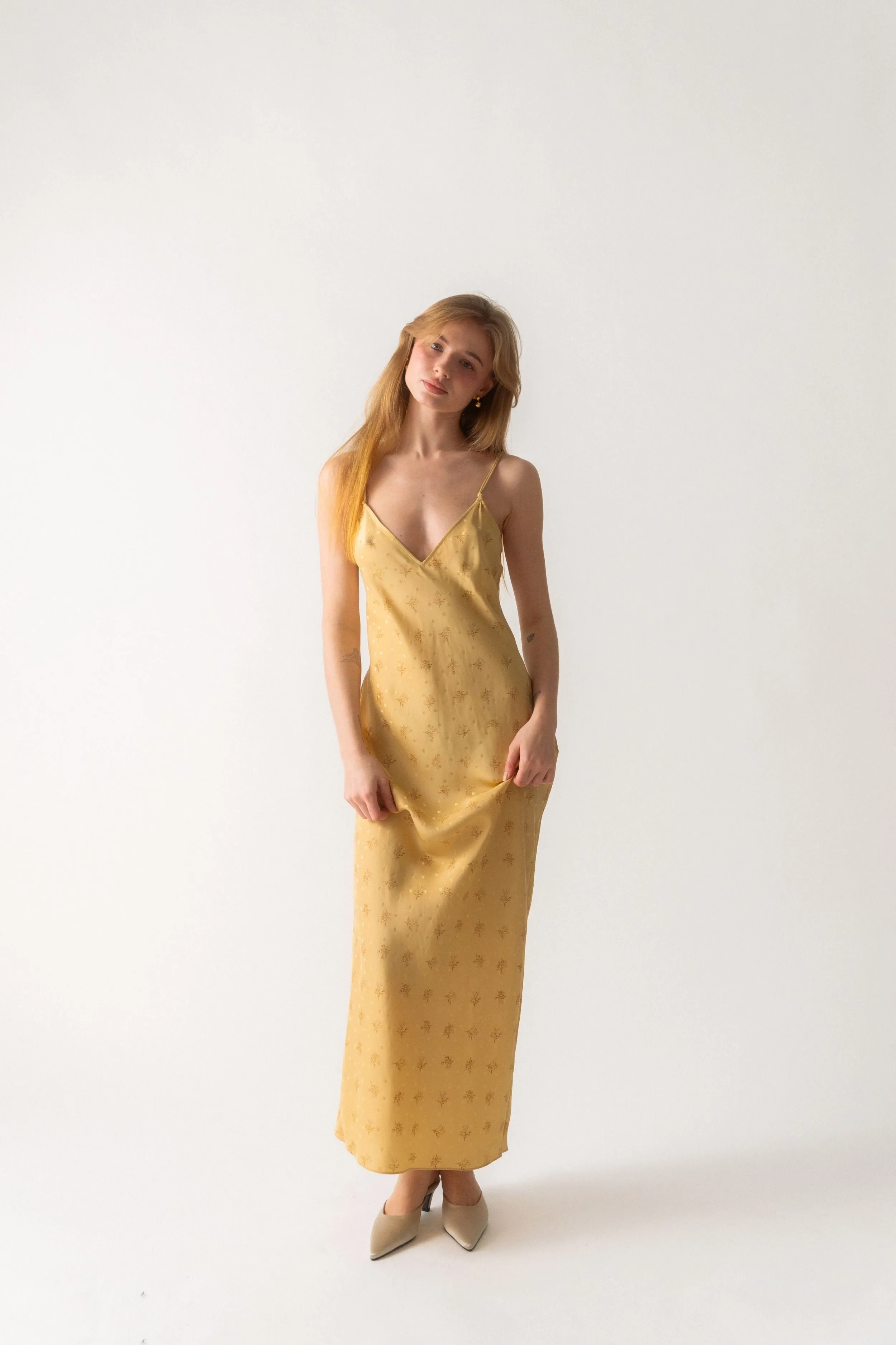 Frame Silk V-Neck Cami Dress sold by Bessette