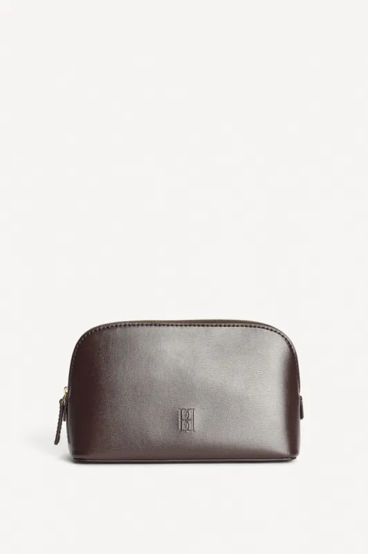 By Malene Birger Aya Makeup Case Dark Brown sold by Bessette