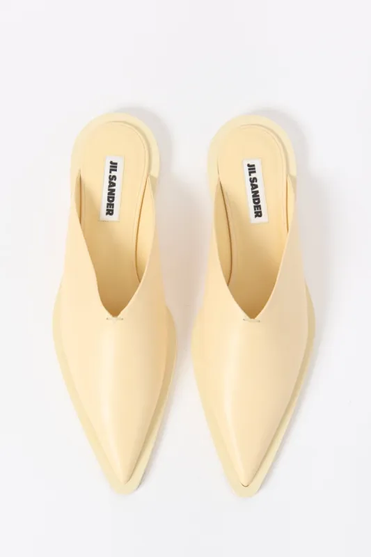Jil Sander Pointed Flat Leather Mule (40 EU) sold by Bessette