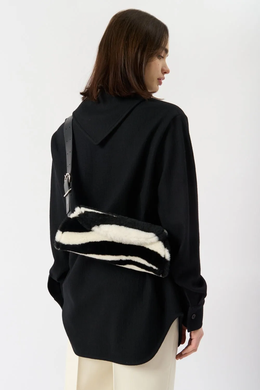 Faux Fur Small Cannolo Bag sold by Bessette