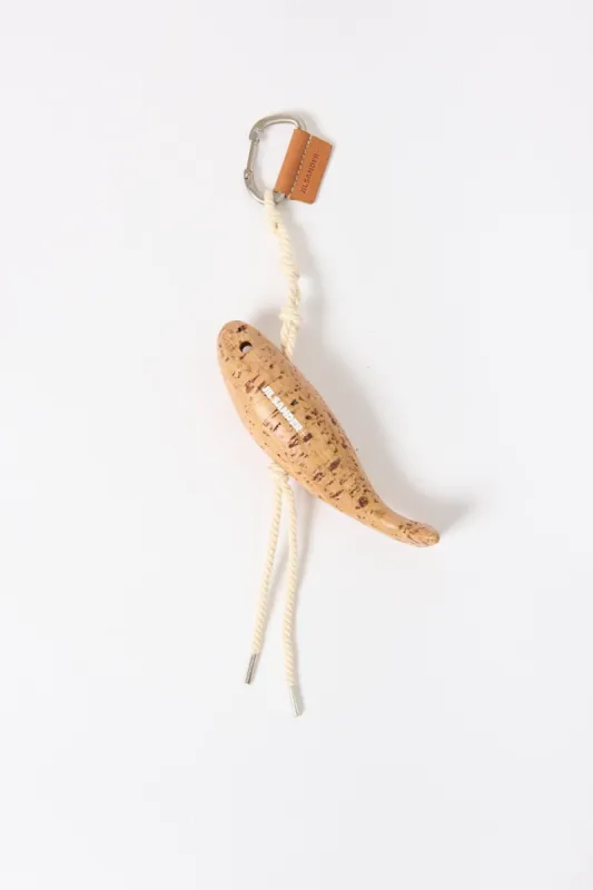 Jil Sander Fishtail-Design Logo-Print Keyring sold by Bessette
