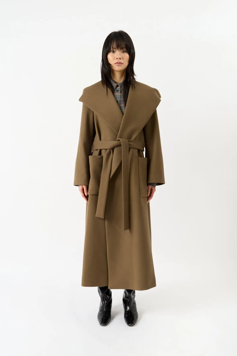 Hooded Wrap Coat sold by Bessette