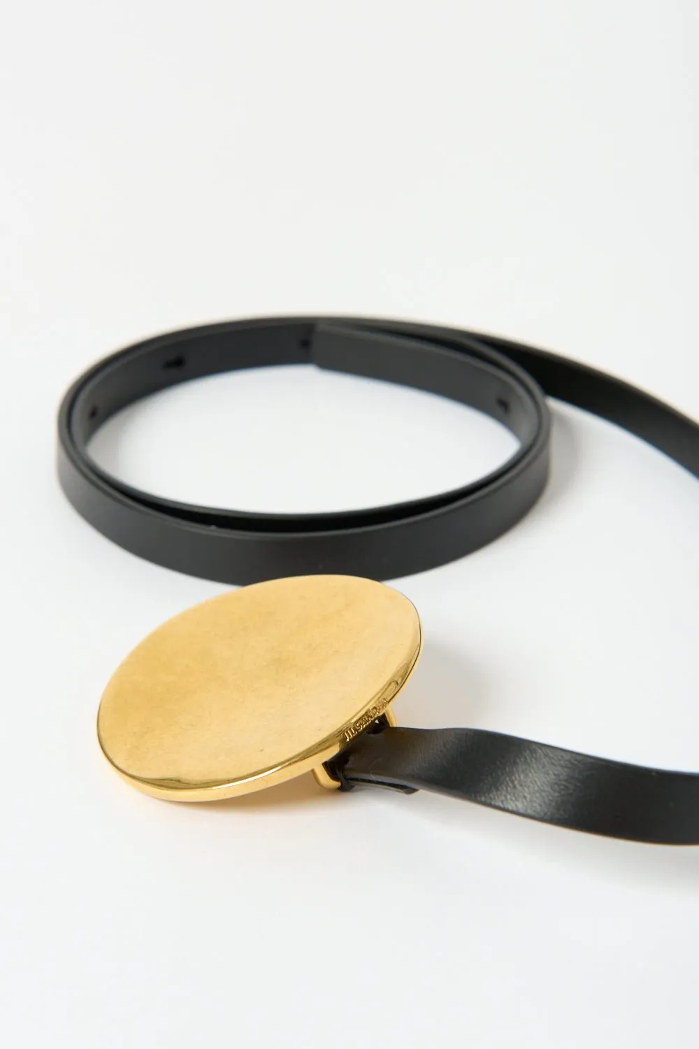Jil Sander Leather Belt with Gold Buckle sold by Bessette product image thumbnail 2