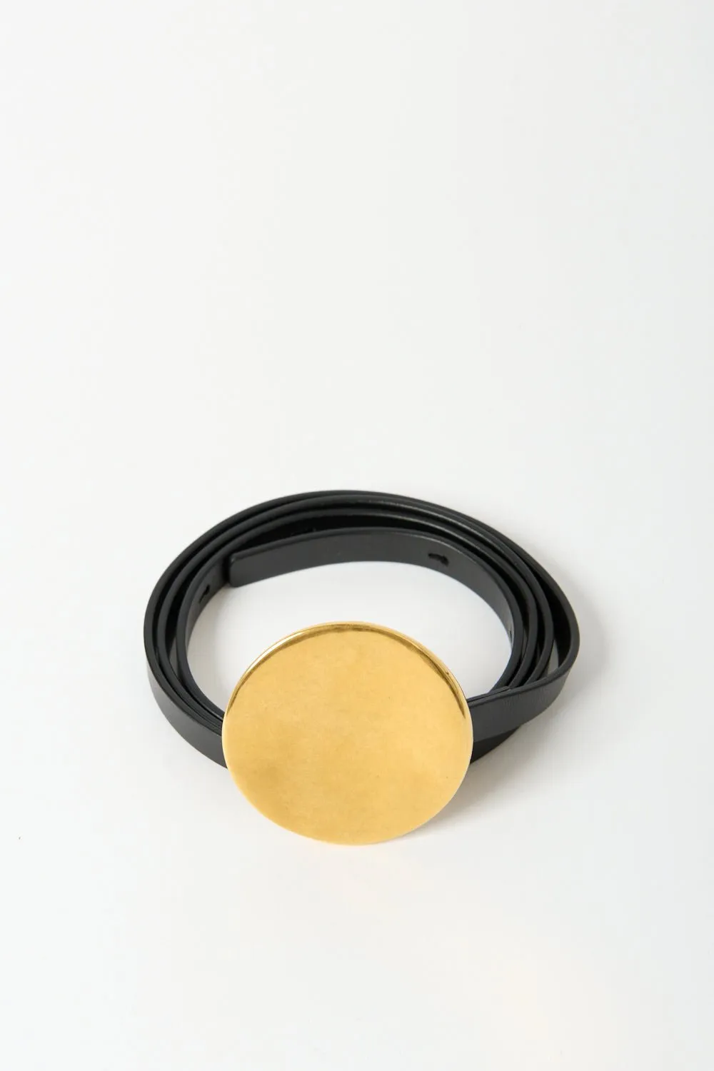 Jil Sander Leather Belt with Gold Buckle sold by Bessette product image thumbnail 3