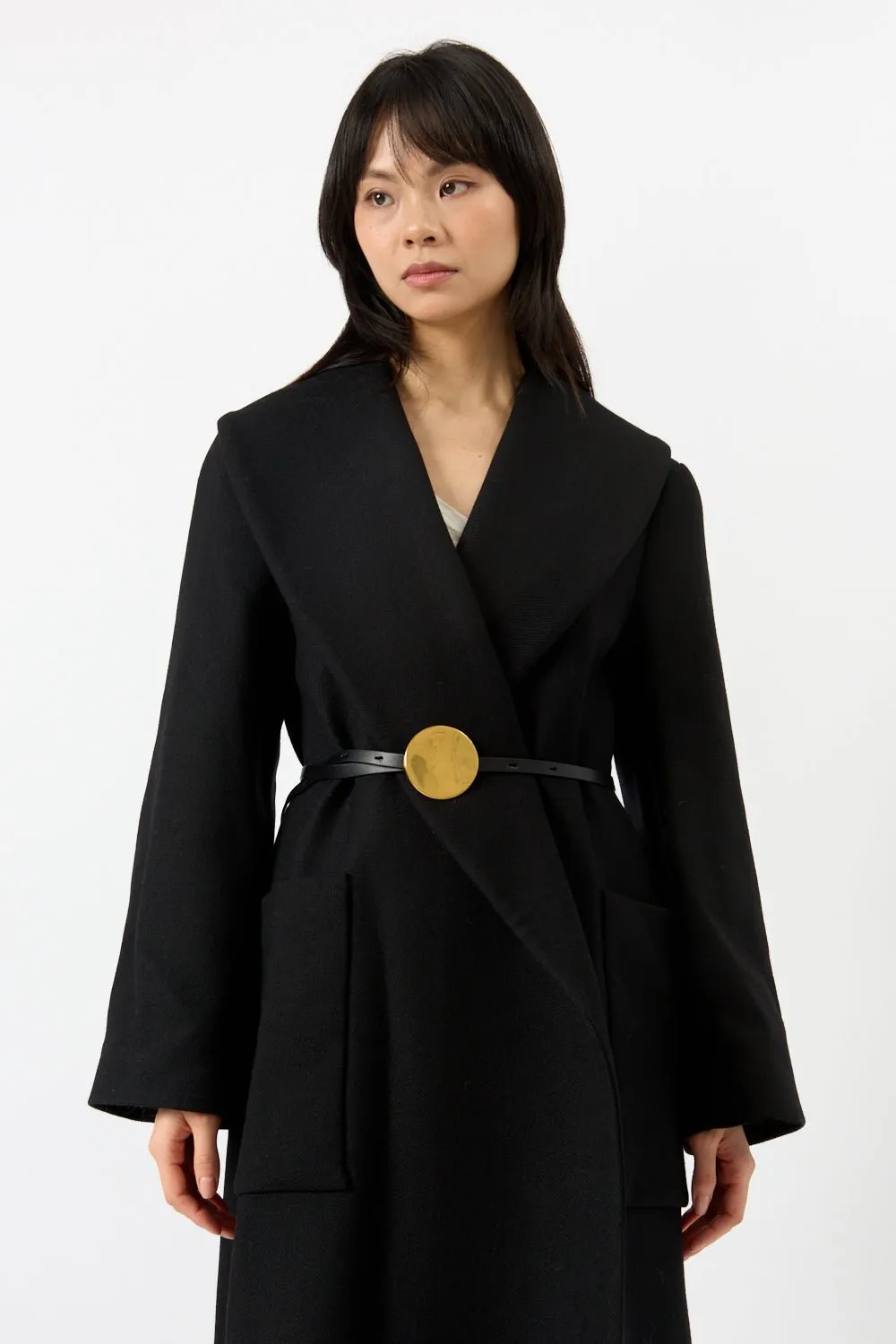 Jil Sander Leather Belt with Gold Buckle sold by Bessette product image thumbnail 4