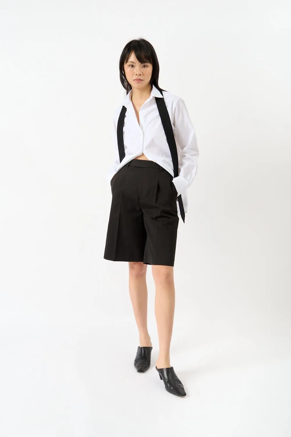 Róhe Pleated Tailored Shorts sold by Bessette